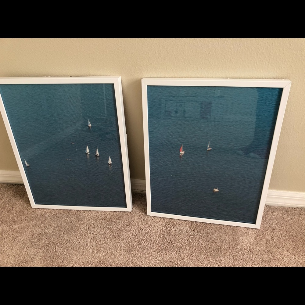 Set of Two Sailboat Wall Art